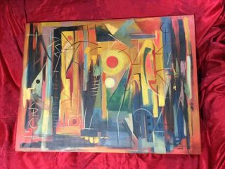 Vintage Mid Century Abstract Painting Known Artist?