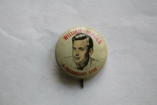 Vintage Quaker Puffed Wheat And Rice William Holden A Paramount Star Pin
