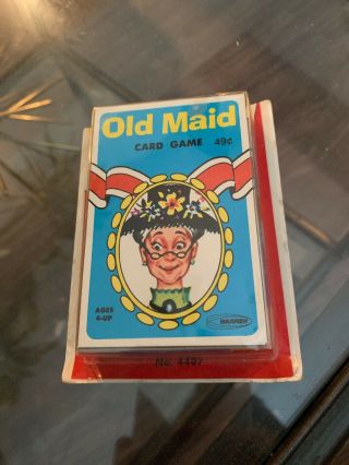 Vintage 1970’s Warren Old Maid Card Game No.  4407 On Card