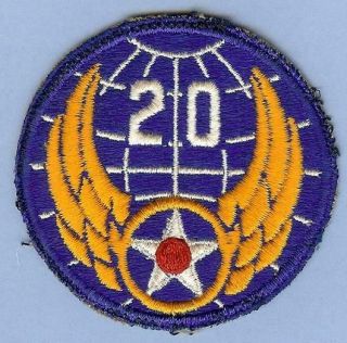 Authentic Us Army Patch Wwii,  20th Air Force Usaaf