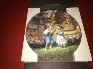 Edwin M.  Knowles Hansel And Gretel Classic Fairy Tale Collectors Plate