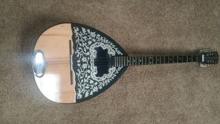 Vintage Bouzouki With Hard Case,  Inlay And Set Of Strings