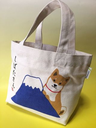 Shibainu Shiba Dog Shibatasan Tote Bag Mt.  Fuji Fujisan Japan Hachi Akita Fs