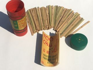 Vintage Chinese Fortune Telling Sticks Game Vintage 1965.  Lakeside Toys–foo Chu