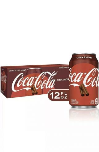 Coca Cola Cinnamon Flavored 2019 Limited Edition Coke 12 X 12 Oz Can Soda