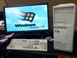 Micron Windows 95 Computer Pentium 200mhz Diamond 12mb Monster 3dfx Ii - Vintage