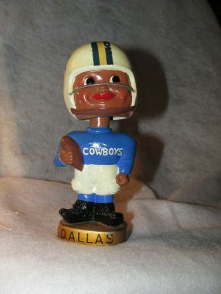 Vintage 1962 Dallas Cowboys Nfl Black Face Toes Up Bobble Head