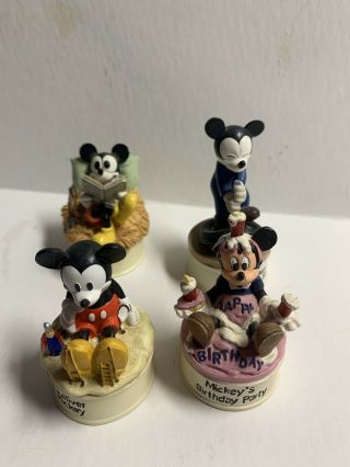 Lenox Disney Mickey Mouse Movie Cartoon Set Of 4 Figurine Thimbles