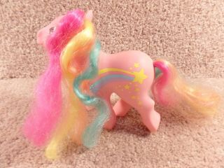Vintage 1989 Hasbro Mlp Toy My Little Pony G1 Stripes Rainbow Curles