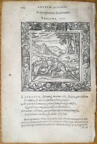 Alciatus Emblemata Emblem Actaeon Stag In Receptatores Ficariorum - 1581