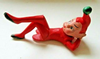 Vintage Red Rubber Pixie Elf Hong Kong