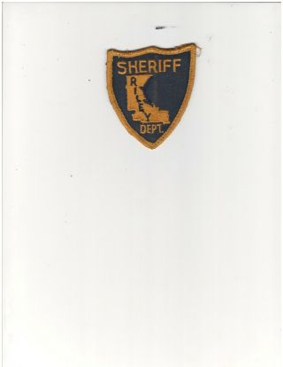 Vintage Riley Sheriff Dept.  Shoulder Patch - Kansas - Usa