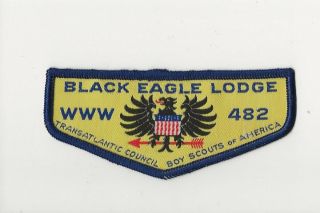 Black Eagle Oa Lodge 482 - Woven Flap - Transatlantic Boy Scout Bsa A121/1014