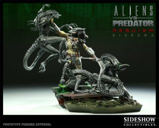Wolf Predator Vs Aliens Diorama Statue Sideshow 4 Avp Requiem