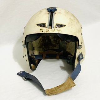 US Navy APH - 5 Pilot Flight Helmet Sierra Engineering Vintage 1950’s - 1960’s 2