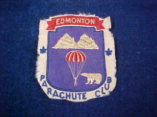 Orig Vintage Cloth Patch The Edmonton Parachute Club