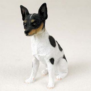 Rat Terrier Figurine Hand Painted Collectible Statue