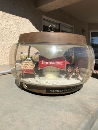 Vintage Budweiser Clydesdale Rotating Carousel Light.  Not Old One
