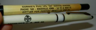 Phillips 66 Philgas Cornies Knoxville Ia Cohen - Hild Nebraska Advertising Pencils