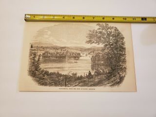 Ticonderoga From the Foot of Mount Defiance York c.  1854 Engraving (G5) 2