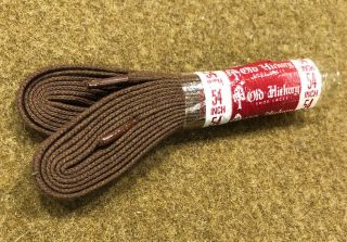 Set Pair Ww2 Us Army Military 54” Brown Wwii Boot Shoe Laces