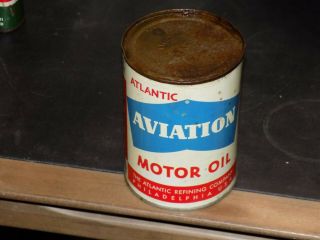 Atlantic Aviation Motor Oil Empty Can