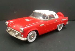 Vintage 1956 Thunderbird Hardtop Made In Japan Tin Friction Steel Press Toy Car