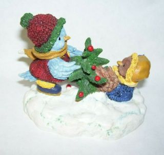 Sparrow And Bluebird Christmas Figurine