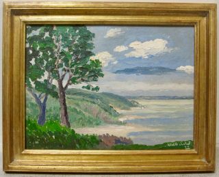 French Impressionist Vintage Oil Painting Seascape Coastal Signed Canadian Art
