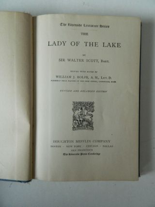 1908 Vintage Book The Lady Of The Lake Sir Walter Scott