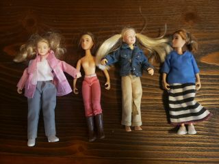 4 Piece Official Breyer Horse Riding Racer Barrel Girl Dolls With Outfits