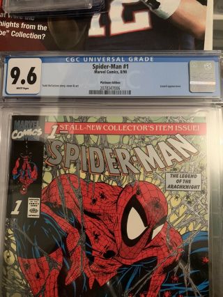 Spider - man 1 (8/90) Platinum Edition CGC 9.  6 White Pages 2