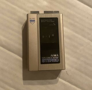 RARE Vintage 80s Aiwa HS - M2 Micro Cassette Recorder 2