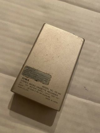 RARE Vintage 80s Aiwa HS - M2 Micro Cassette Recorder 3