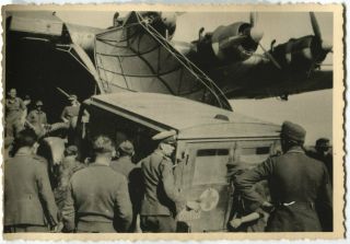 German Wwii Archive Photo: Van Enters Luftwaffe Messerschmitt Me 323 Aircraft