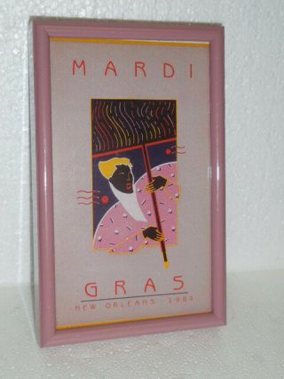 Vintage Postcard Frame - Gadget Souvenir For:mardi Gras - Orleans 1984
