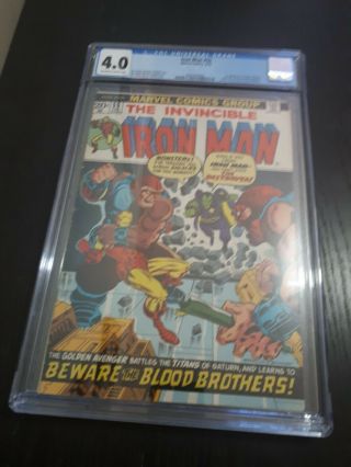 Cgc 4.  0 Invincible Iron Man 55 1st Appearance Thanos Drax Starfox Blood Brothers