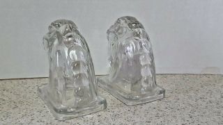 BOOKENDS - DEPRESSION GLASS - HORSE HEADS - STUNNING 2