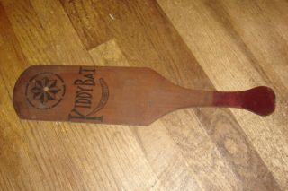 Antique Vintage Wood Kiddy Bat - For Rubber Balls - Bat Type Paddle Toy
