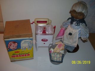 Vintage Ideal Toy Washing Machine With Agitator With Box " Look "
