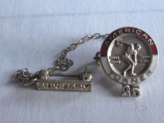 Silver American Turner Auxiliary High School Pin 2