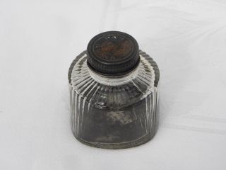 Vintage Parker Quink 2 Oz.  Glass Ink Bottle