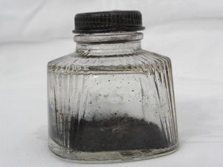 Vintage Parker Quink 2 oz.  Glass Ink Bottle 3