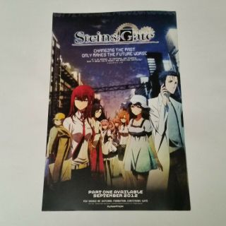 Steins Gate Part One Blu - Ray Dvd Combo Pack Retail Promo Poster