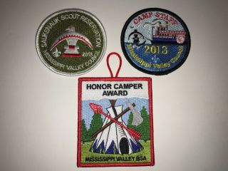 Bsa Saukenauk Scout Reservation Patches - 2013,  Mississippi Valley Council,