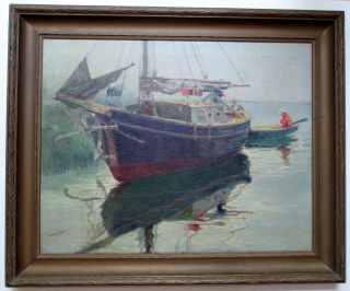 Vintage Oil Painting Listed American Artist Walter Shaffner (1867 - 1934).