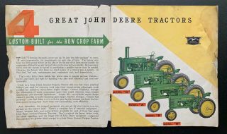 John Deere General Purpose Tractor Models A B G H 1940 Sales Brochure A456 - 39 - 10 3