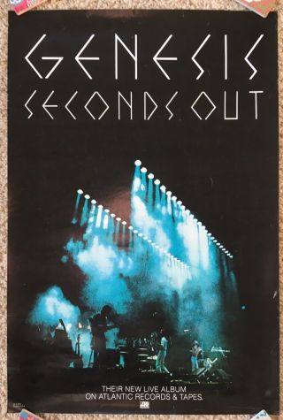 Genesis Promo Poster Vintage Atlantic Records Seconds Out 1977
