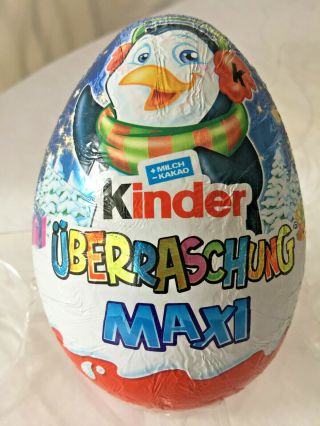 Maxi Egg Kinder Surprise 150g Penguin Toy Inside