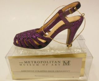 2011 Metropolitan Museum Of Art Shoe Ornament Amethyst Strapped